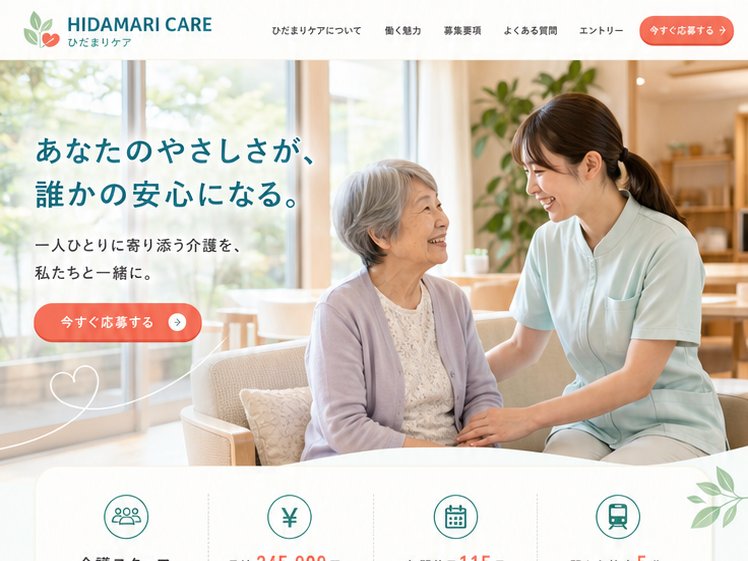 HIDAMARI CARE のデザイン例