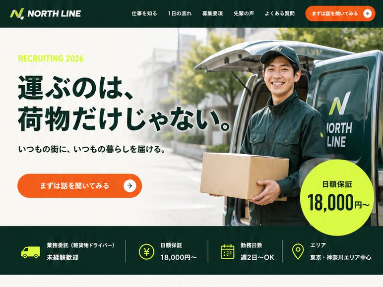 NORTH LINE のデザイン例